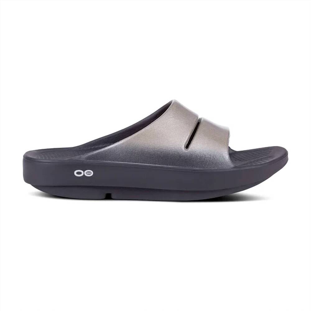 NEW OOFOS women's ooahh luxe slide sandal in latte